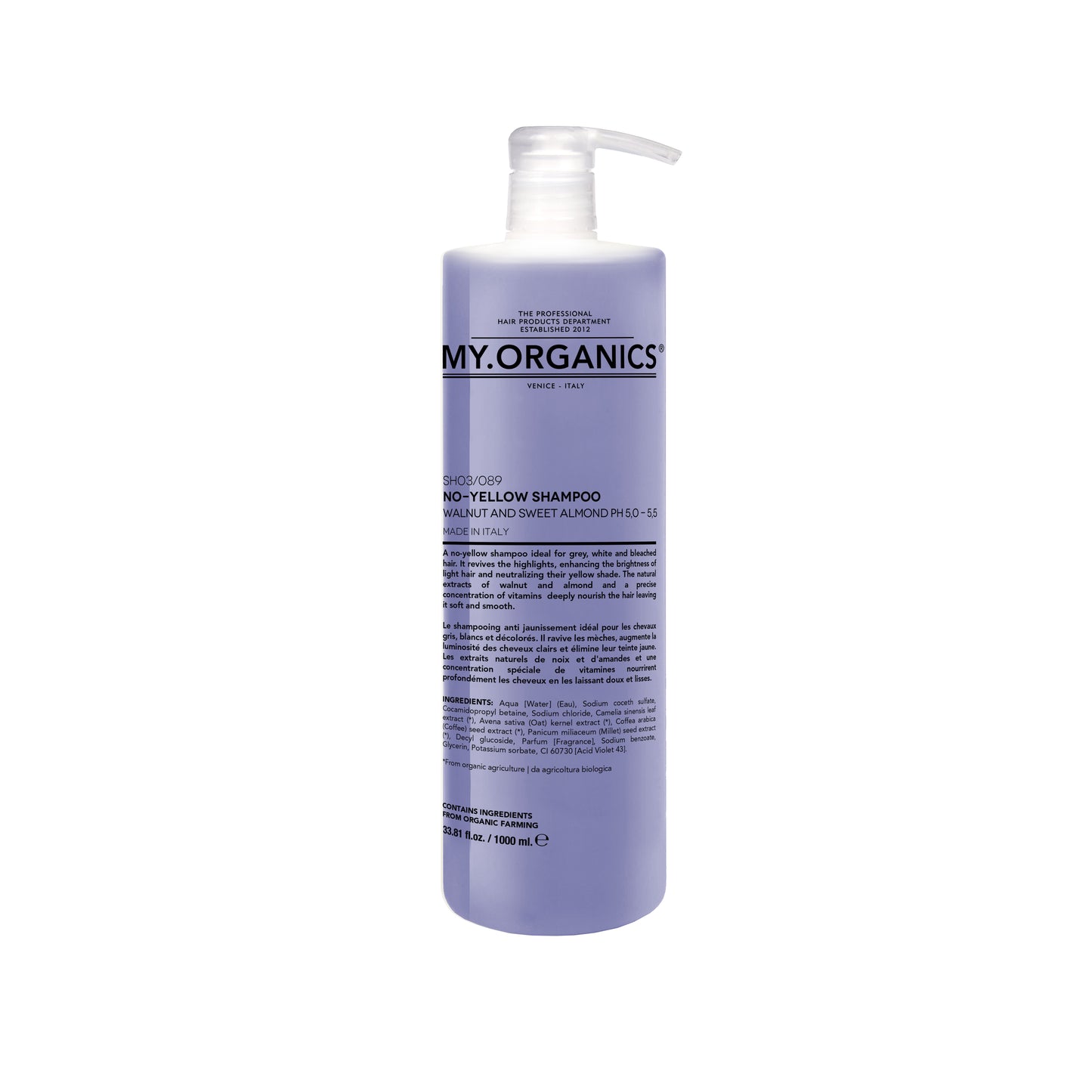 The Organic No-Yellow Shampoo x1000ml
