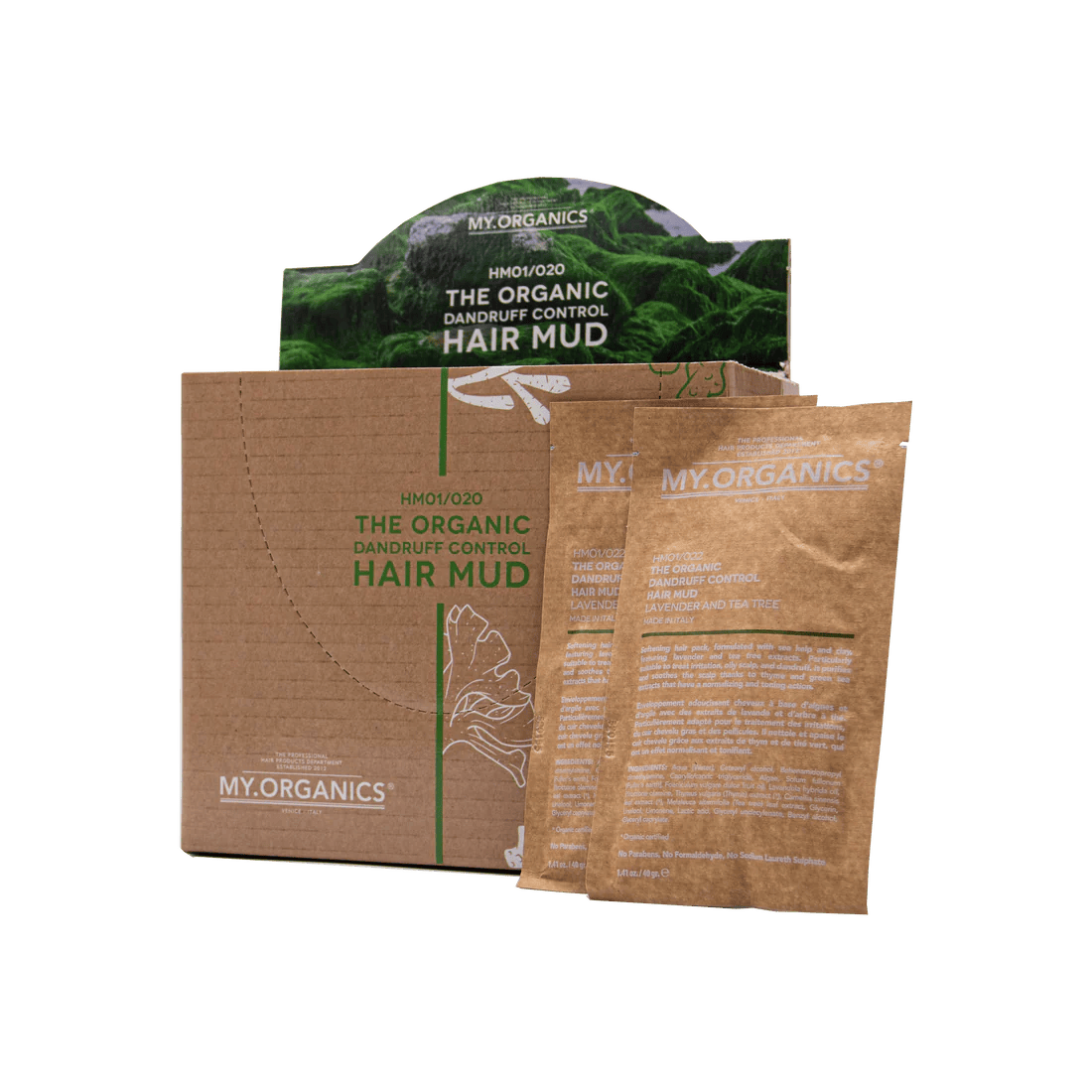 Pack BOX Dandruff Control Haird Mud kit 12 unidades