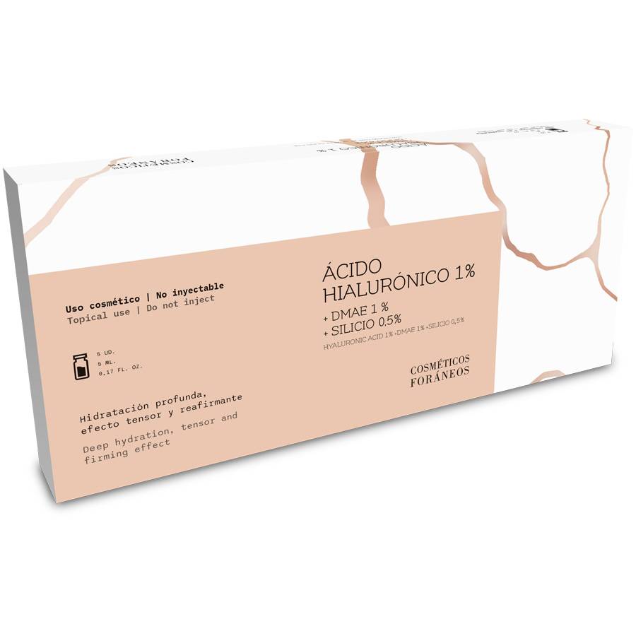 Ácido hialurónico x5 viales 1% no reticulado+1% silicio al 0,5%