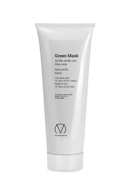 Mascarilla facial de arcilla verde con aloe vera 300 gr