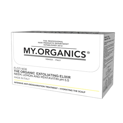 The Organic Exfoliating Elixir 12 Vials + shampoo x6ml + 100ml