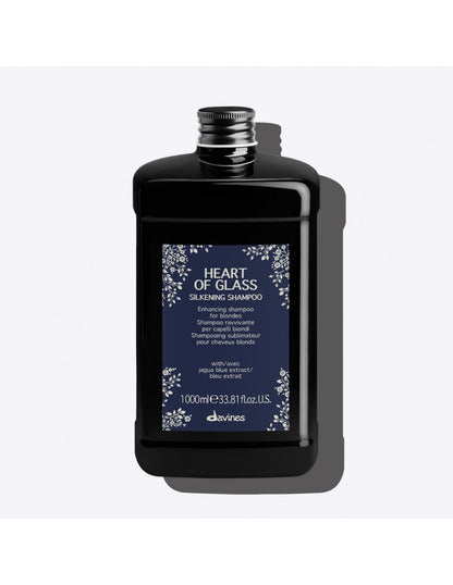 davines HEART OF GLASS SILKENING CHAMPU LITRO.