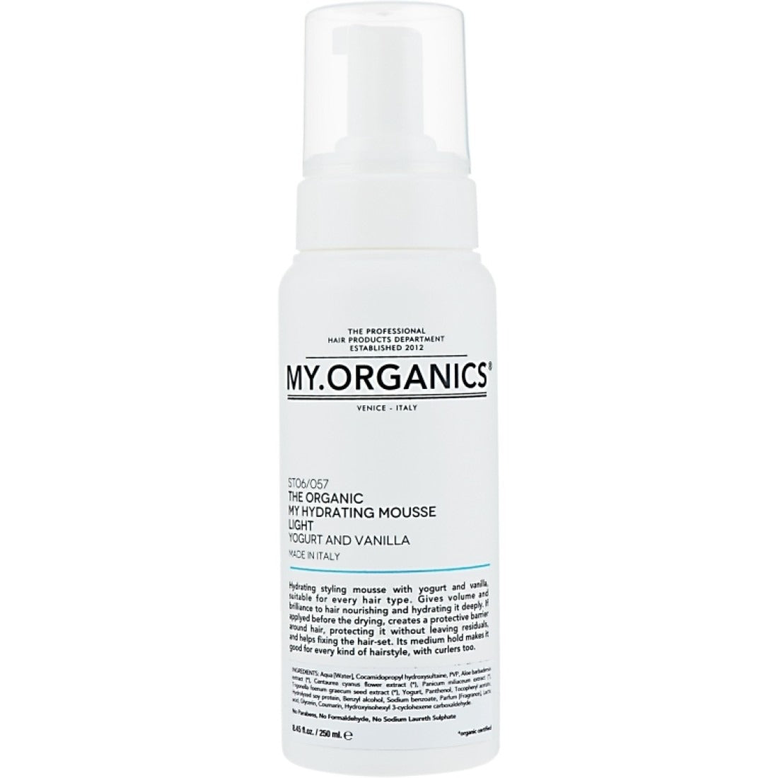 my organics The Organic Hydrating Mousse Light x250ml